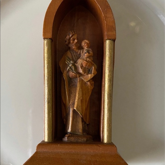 VTG Hand Carved/Italy Grotto Mary Joseph & Christ Child - Picture 4 of 10